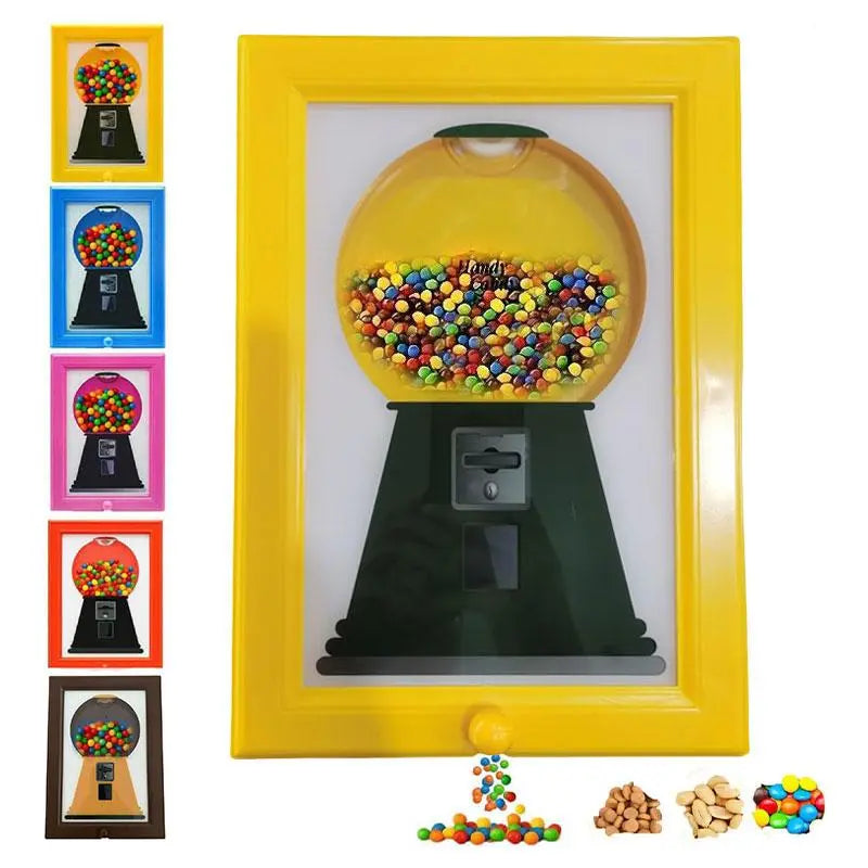 Wall-Mounted Photo Frame Candy Dispenser - Dual-Function Snack & Treat Storage Display for Home Décor, Pet Treats & Gifts