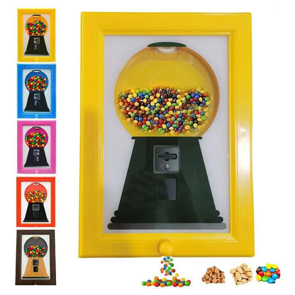 Wall-Mounted Photo Frame Candy Dispenser - Dual-Function Snack & Treat Storage Display for Home Décor, Pet Treats & Gifts