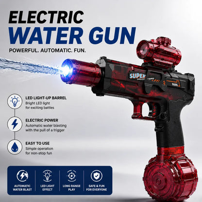 High-Powered Electric Water Blaster for Kids - 32FT Range, Rechargeable Summer Pool Toy for Boys and Girls