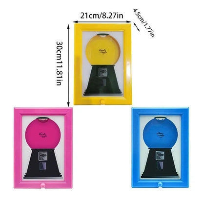 Wall-Mounted Photo Frame Candy Dispenser - Dual-Function Snack & Treat Storage Display for Home Décor, Pet Treats & Gifts