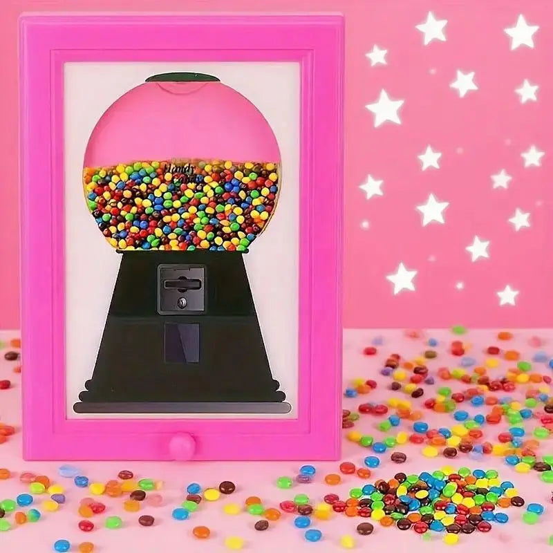 Wall-Mounted Photo Frame Candy Dispenser - Dual-Function Snack & Treat Storage Display for Home Décor, Pet Treats & Gifts