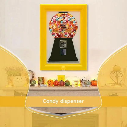 Wall-Mounted Photo Frame Candy Dispenser - Dual-Function Snack & Treat Storage Display for Home Décor, Pet Treats & Gifts