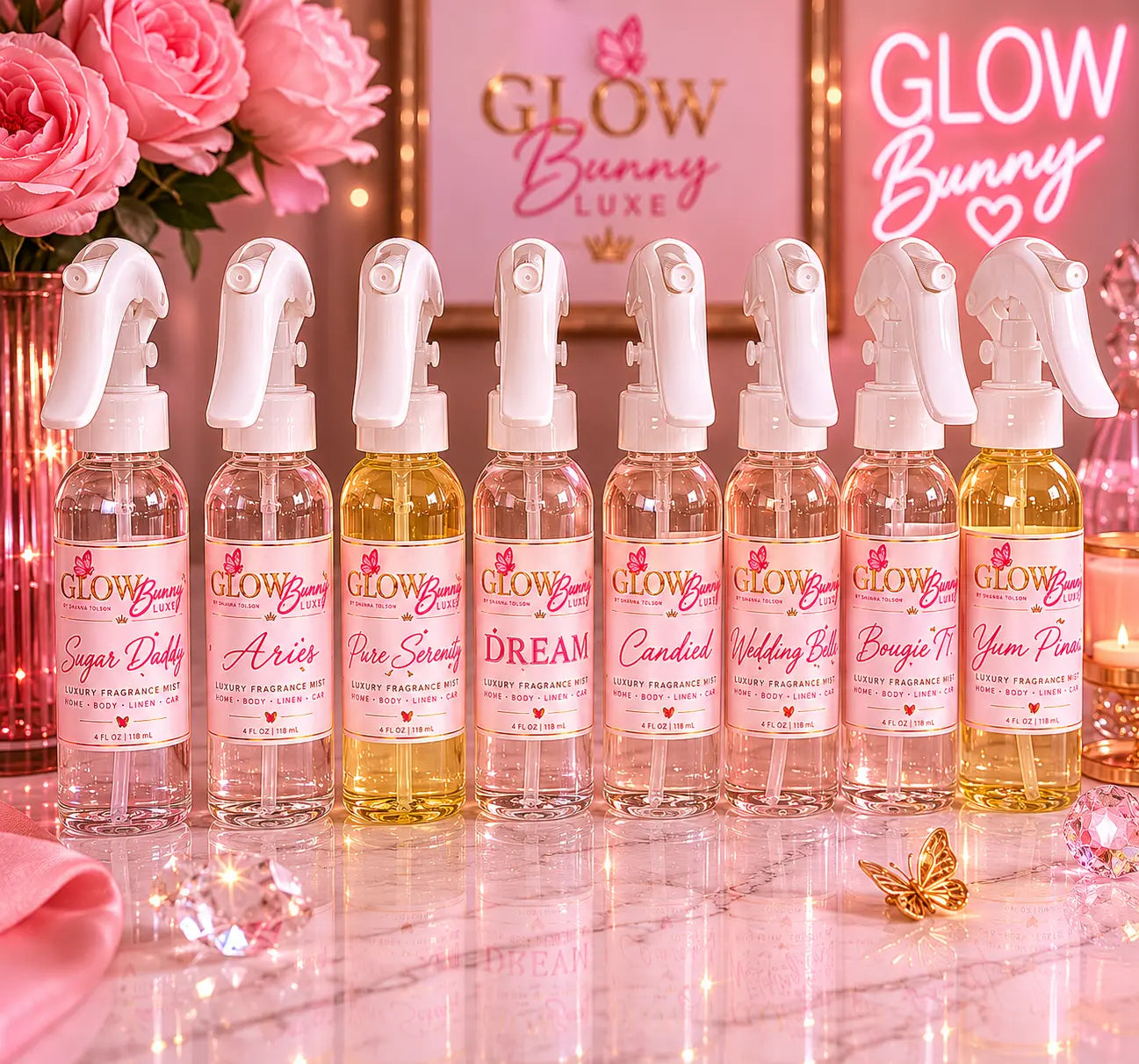 Luxury Home Fragrance Spray (4 oz) - Long-Lasting Multi-Purpose Room, Linen, Car & Body Mist with Premium Fragrance Oils