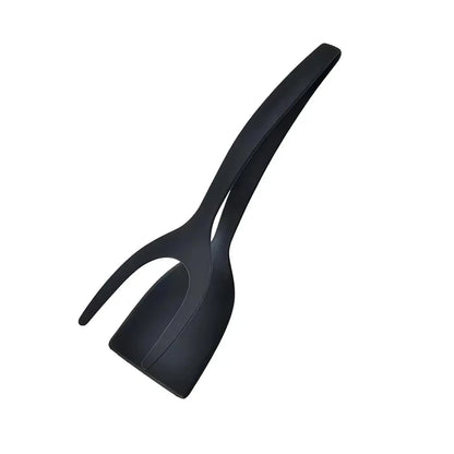 2-in-1 Grip & Flip Spatula Tongs - Non-Stick Nylon Turner for Eggs, Pancakes, Fish, Steak & Omelets