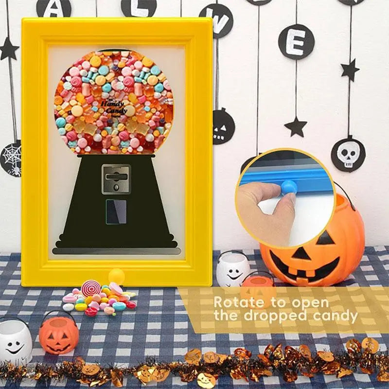 Wall-Mounted Photo Frame Candy Dispenser - Dual-Function Snack & Treat Storage Display for Home Décor, Pet Treats & Gifts